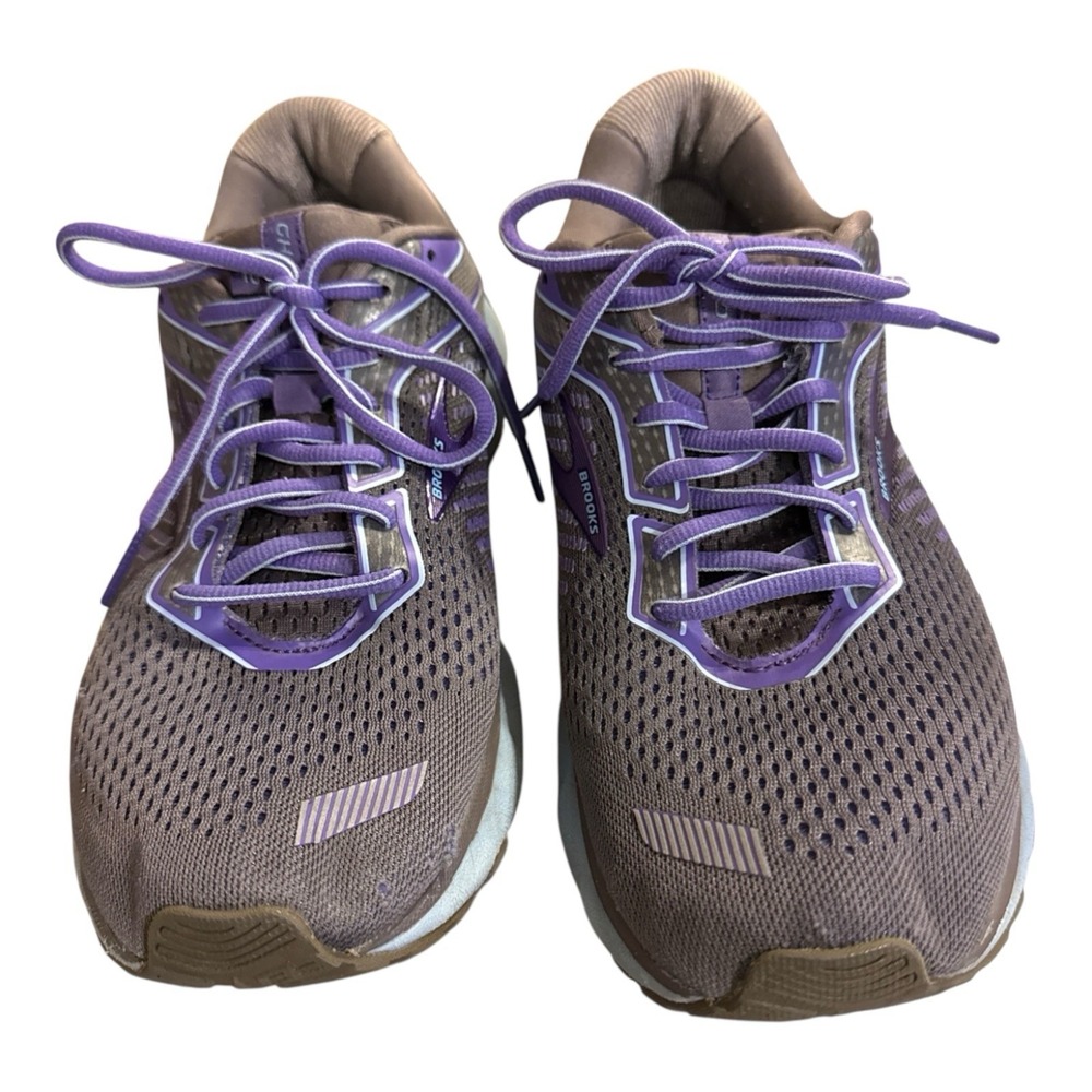 Brooks Ghost 12 Running Shoes Womens Size 12 Gray Purple Sneakers 1203051B097